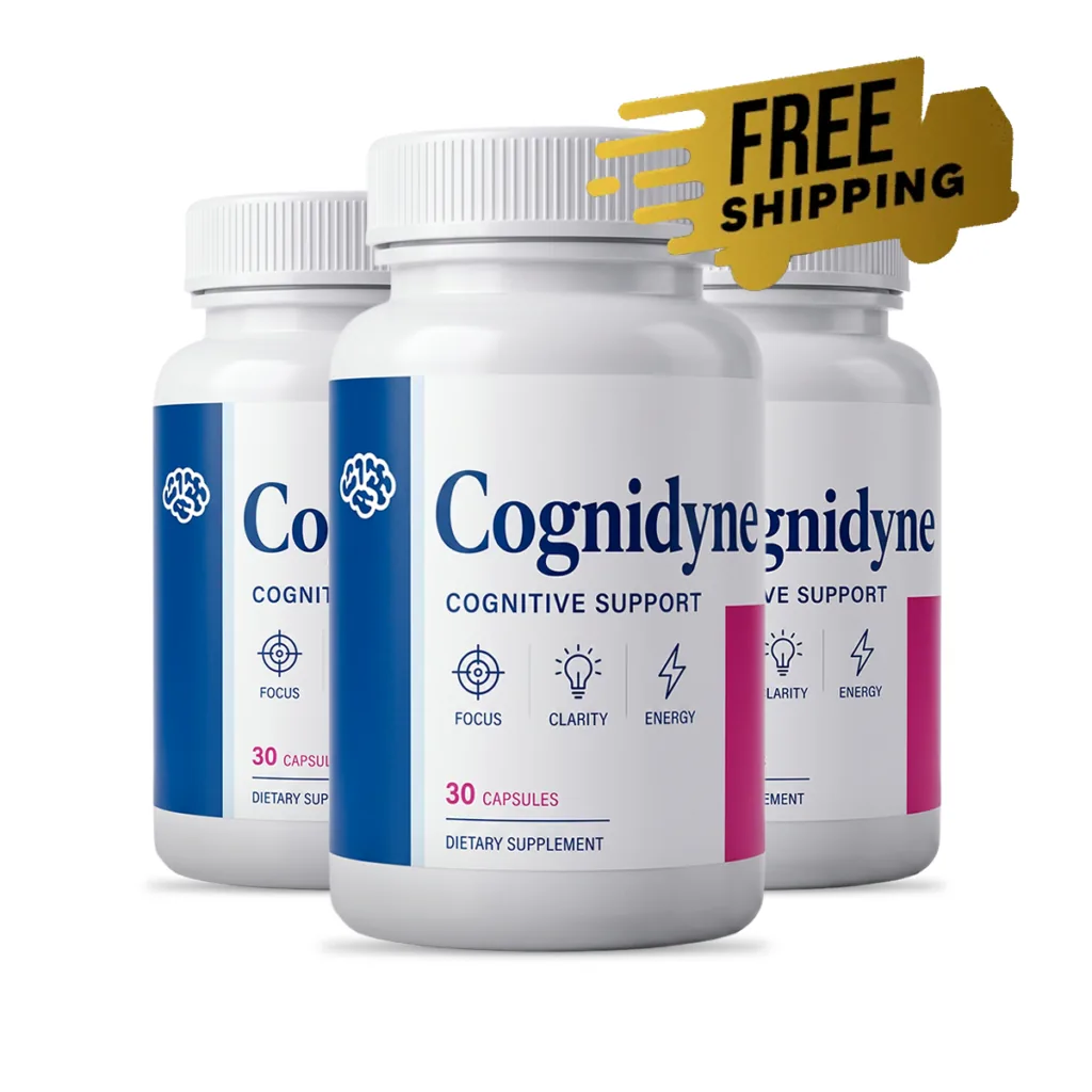 Cognidyne cognitive support capsules three-bottle package